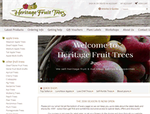 Tablet Screenshot of heritagefruittrees.com.au